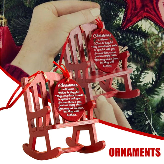 Christmas In Heaven Memorial Ornament Mini Wooden Rocking Chair with Meaningful For Christmas In Heaven Peaceful Pleasures Health and Wellness