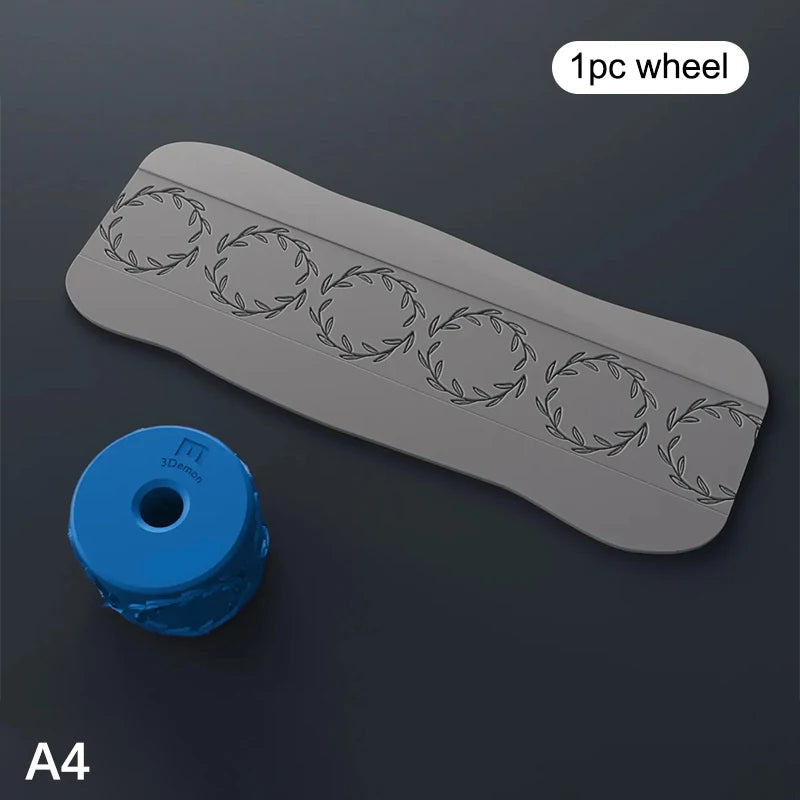 Clay Stamp Roller | Geometric Flower Texture Wheel for DIY Clay Art