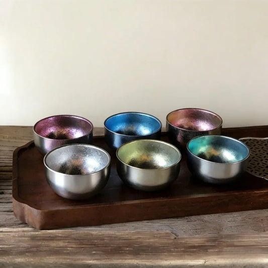 50ml Pure Titanium Tea Cup | Double-Layer Anti-Scald Camping Cup Titanium Camping Cup Peaceful Pleasures Health and Wellness