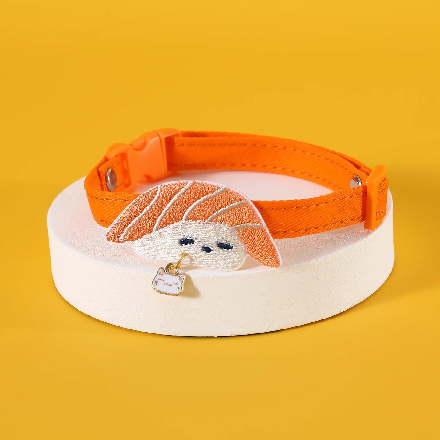 Sushi Embroidery Cat Collar – Adjustable Breakaway Safety Necklace