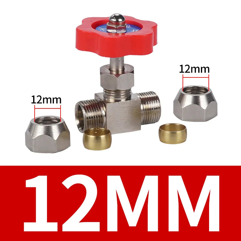 Copper Needle Globe Valve 6–12mm Nickel Plated | High Pressure