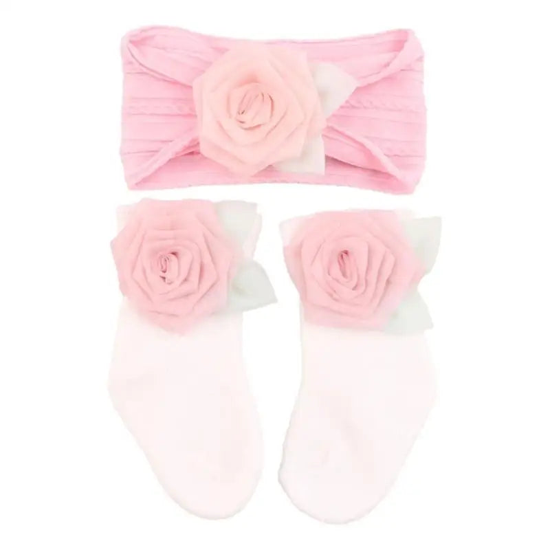 Newborn Baby Socks & Headband Set | Unisex 0–1 Year