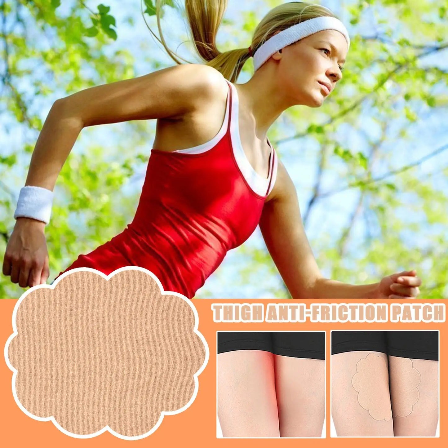 Invisible Anti-Chafe Thigh Patches | 10pc Disposable Body Tape