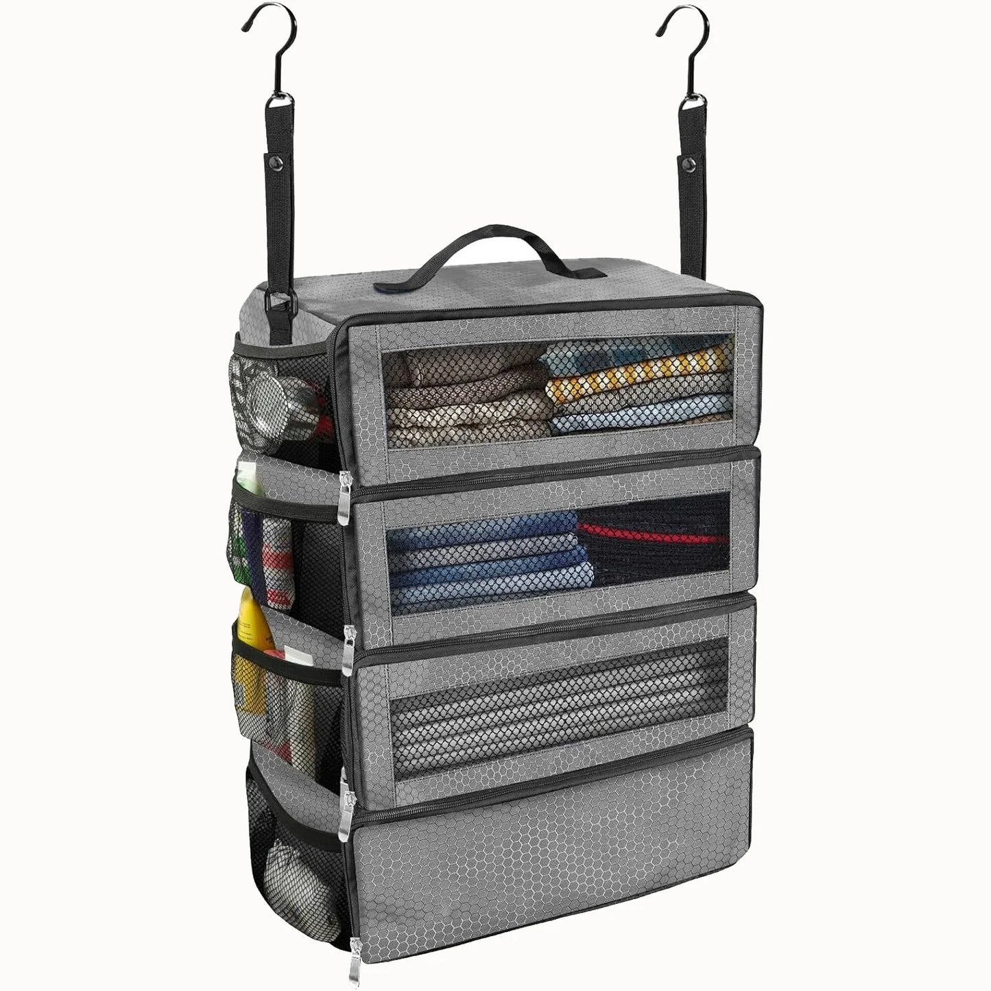 Hanging Suitcase Organizer | Collapsible Packing Cubes