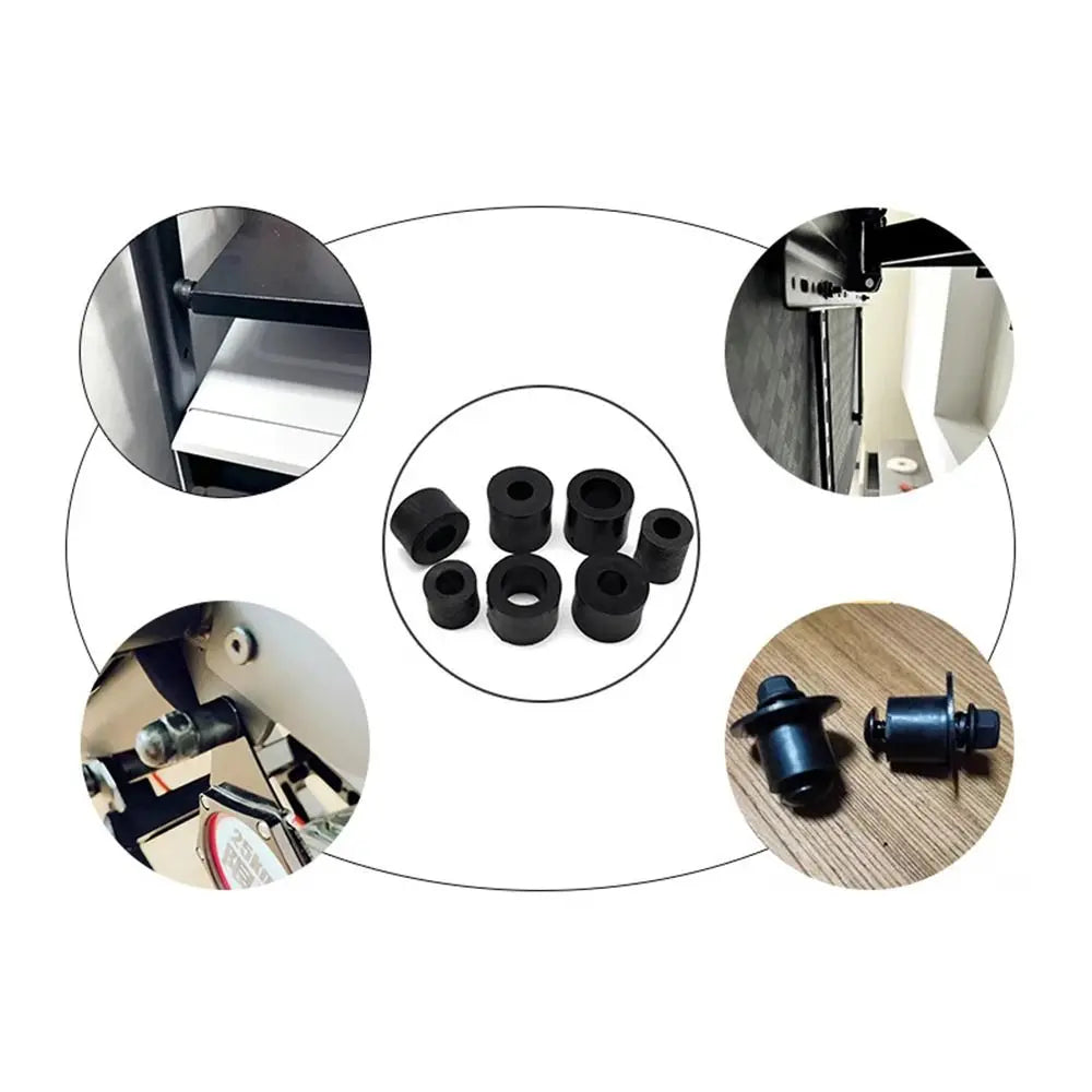 10Pcs/Pack New Non-Threaded ABS Spacer PCB Board Support M3-M10 Hollow Standoff Round Black Nylon Washer Peaceful Pleasures Health and Wellness