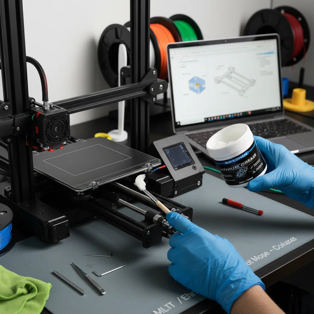3D Printer Lithium Grease – Lubricant & Noise Reduction, High-Temp Anti-Corrosion, for Rails/Lead Screws/Bearings + Brush Peaceful Pleasures Health and Wellness