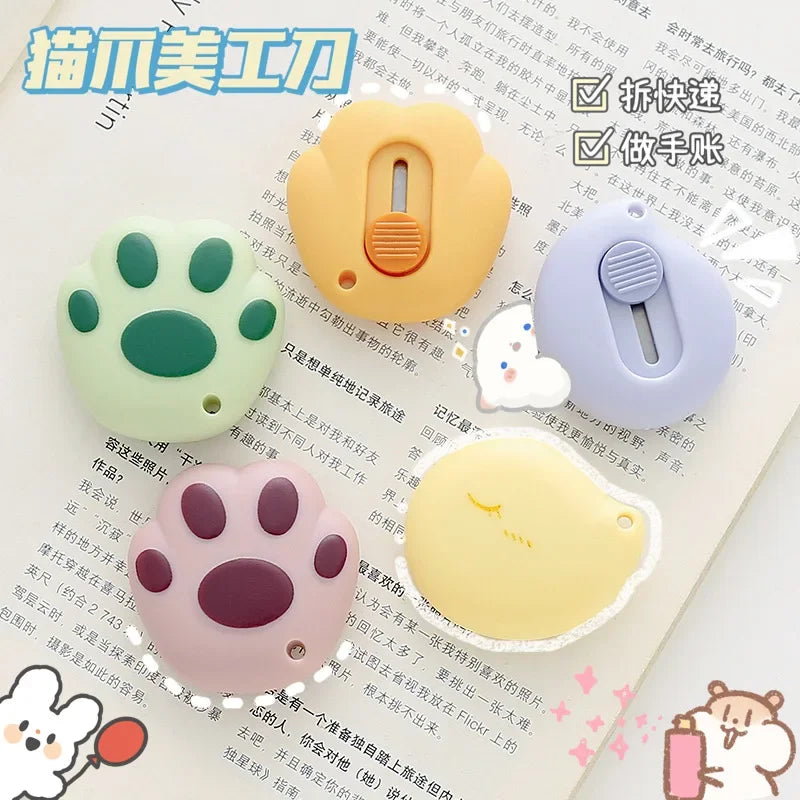 Cute Cat Claw Retractable Utility Knife | School & Office