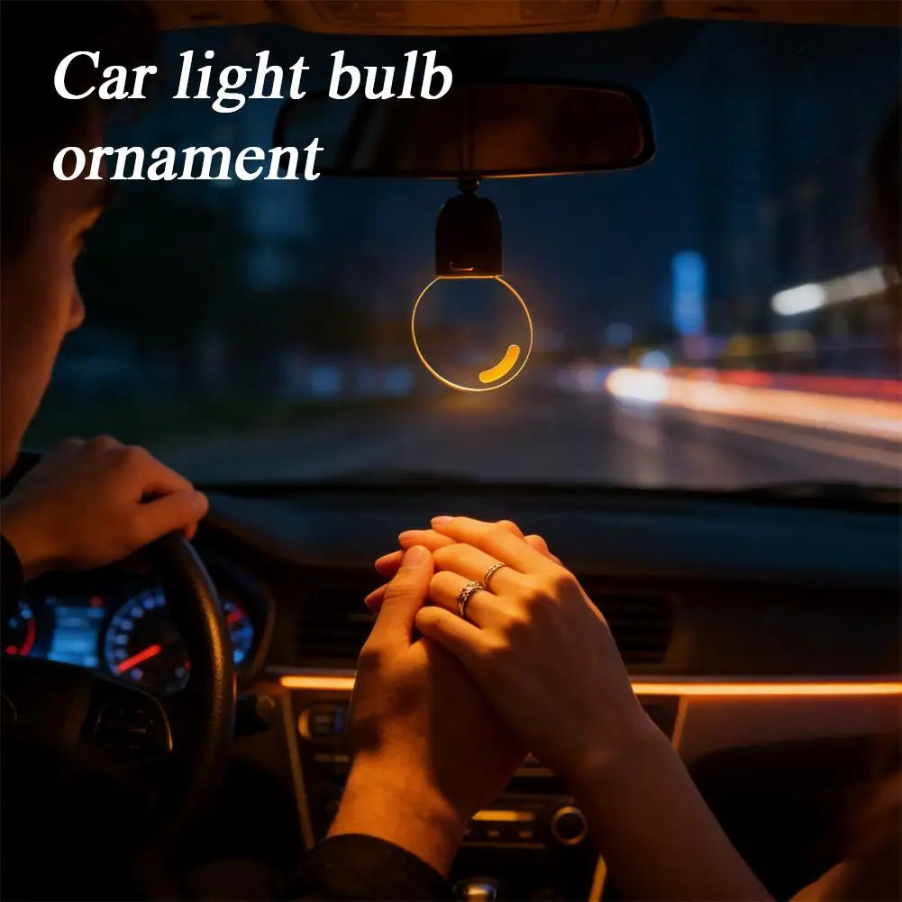 Retro Light Bulb Car Pendant Acrylic Ambient Interior Light