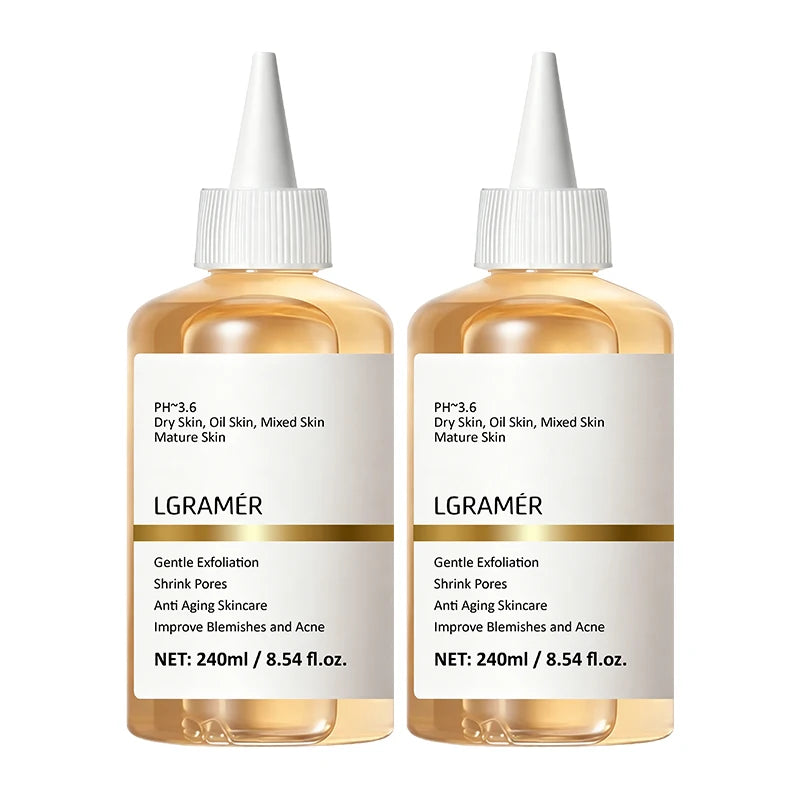 7% Glycolic Acid Exfoliating Toner,Exfoliating Facial Toner,Pore Minimizing Toner,Smooth Skin, Even Tone,Hydrating Formula 100ml Peaceful Pleasures Health and Wellness 240ml-2PCS