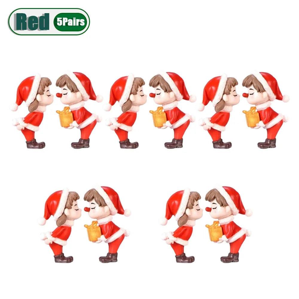 Mini Christmas Couple Dolls | Desktop Ornaments 1–20 Pairs
