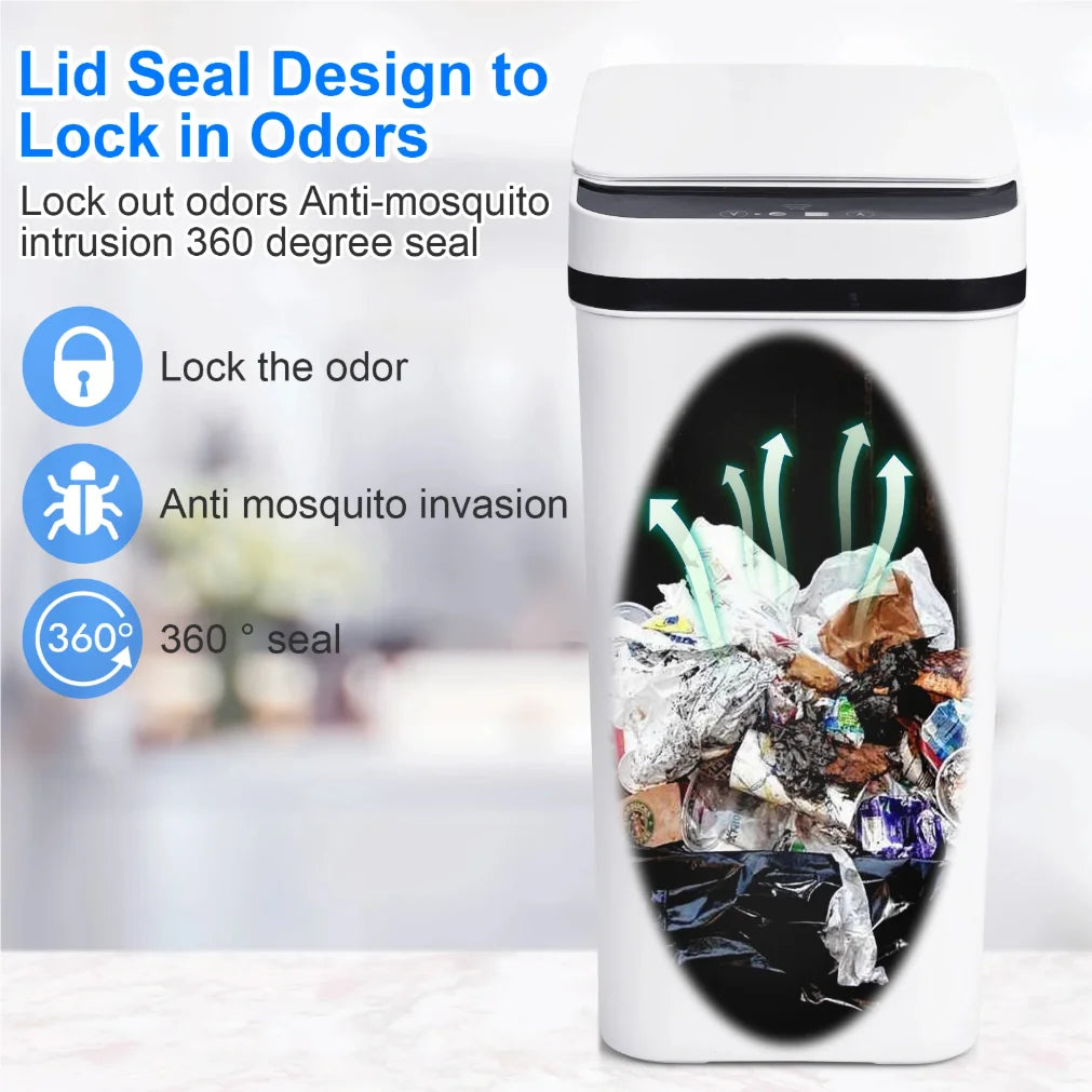 2-Pack 12L Touchless Automatic Trash Cans | Motion Sensor