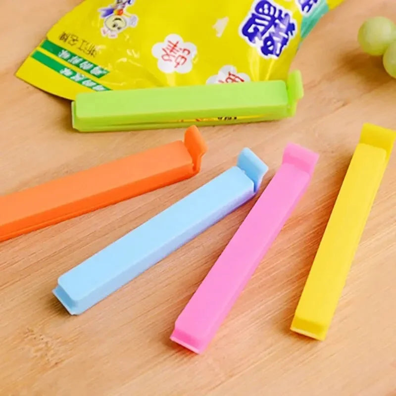 10PCS Colorful Food Clips Snack Bags Sealing Clamps Wear-resistant Sealer Fresh Bread Condiments Storing Clamp Kitchenware Peaceful Pleasures Health and Wellness