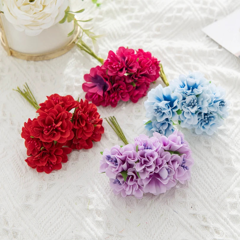 Mini Silk Artificial Flower Stamen Bouquet | Wedding DIY Decor