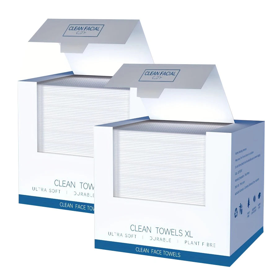 CLOUDROL Disposable Face Towels 40pk – Thick 26x30cm Wipes