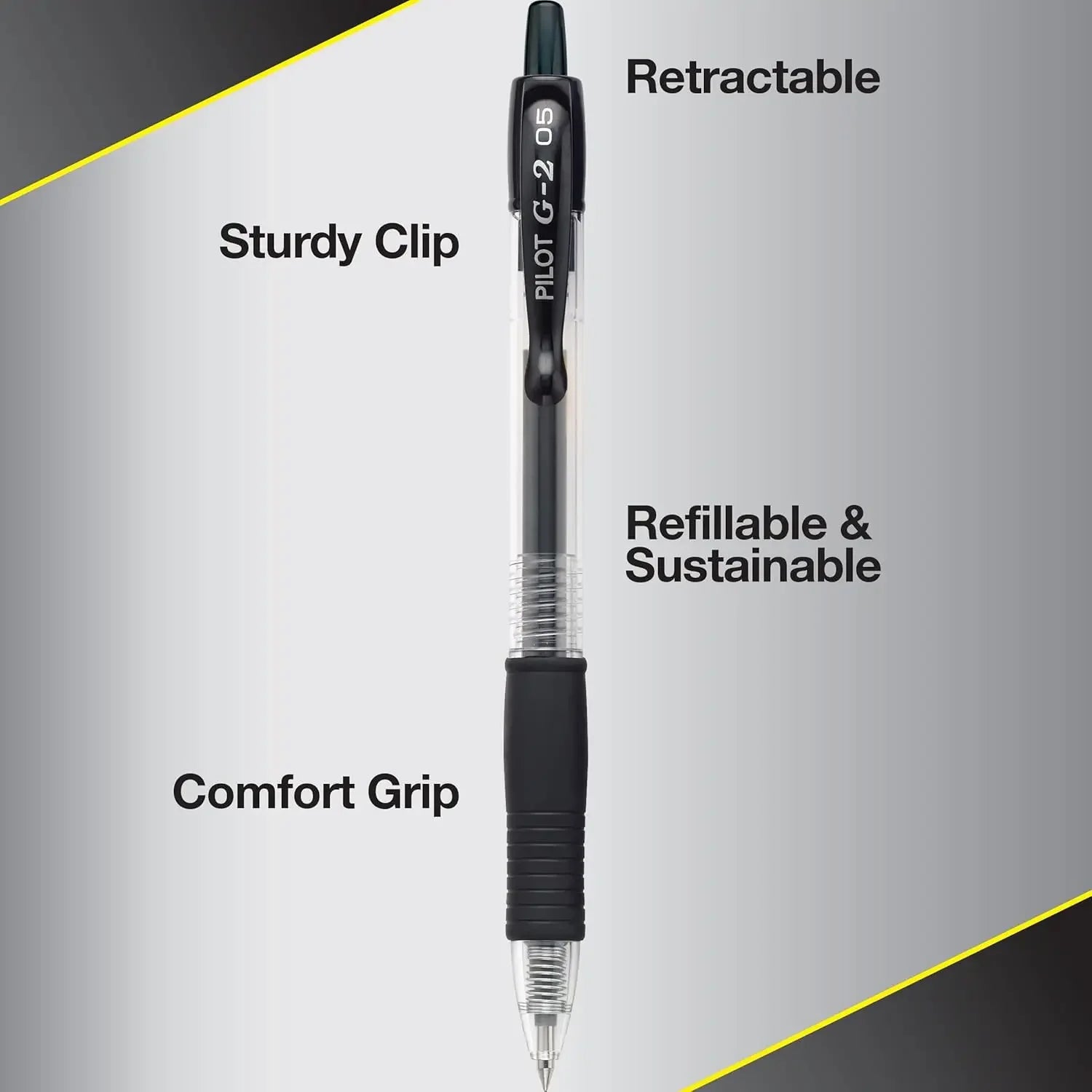 Premium Gel Roller Pens, Extra Fine 0.5mm, Black Ink, Pack of 12 - Ideal for School & Office Peaceful Pleasures Health and Wellness