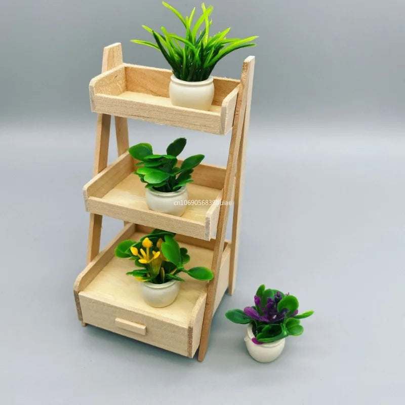 Furniture Potted Miniature Artificial Tiny Bonsai Model Mini Flowerpot Fake Succulent Plant Greenery Ornament Fairy Garden Gnome Peaceful Pleasures Health and Wellness