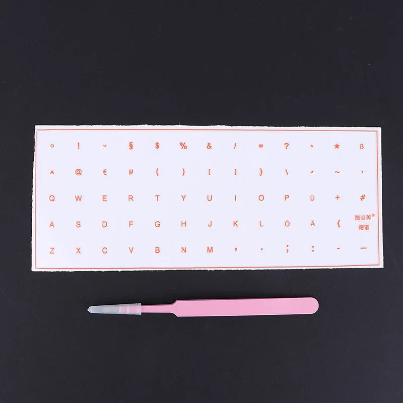 German Keyboard Stickers with Tweezers – Universal Laptop & Desktop