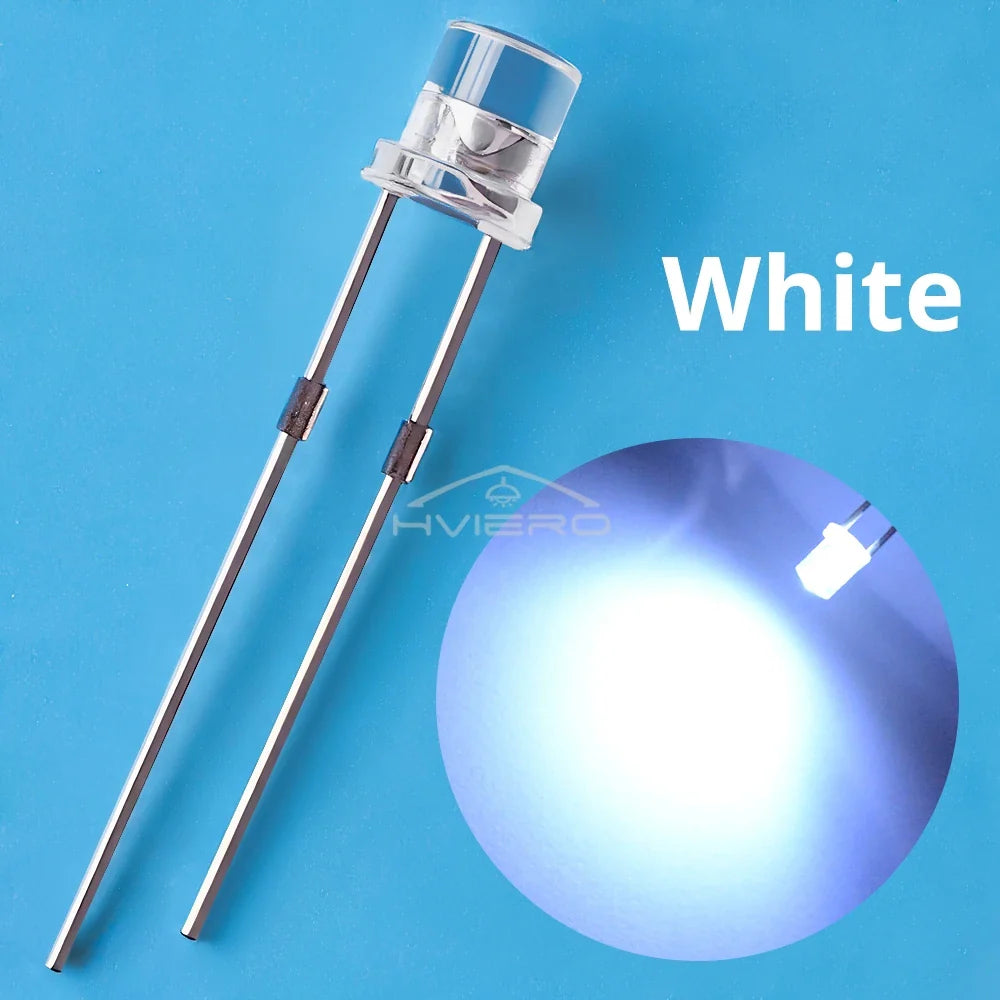 500/1000Pcs 3mm Flat Top LED Beads – Multi-Color DIY Kit