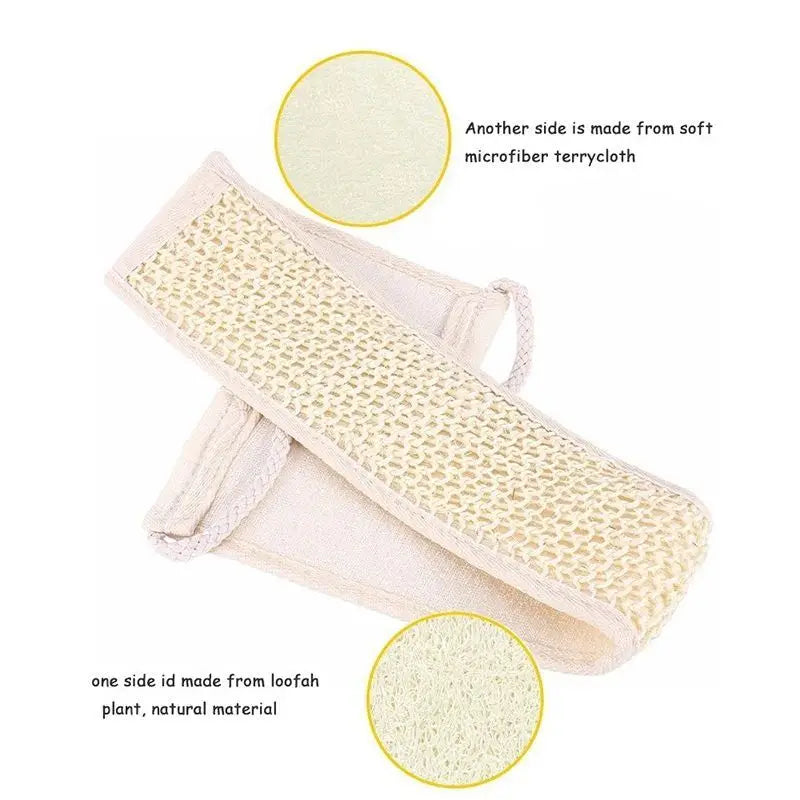 Natural Loofah Exfoliating Bath Scrubber | Unisex Body Sponge