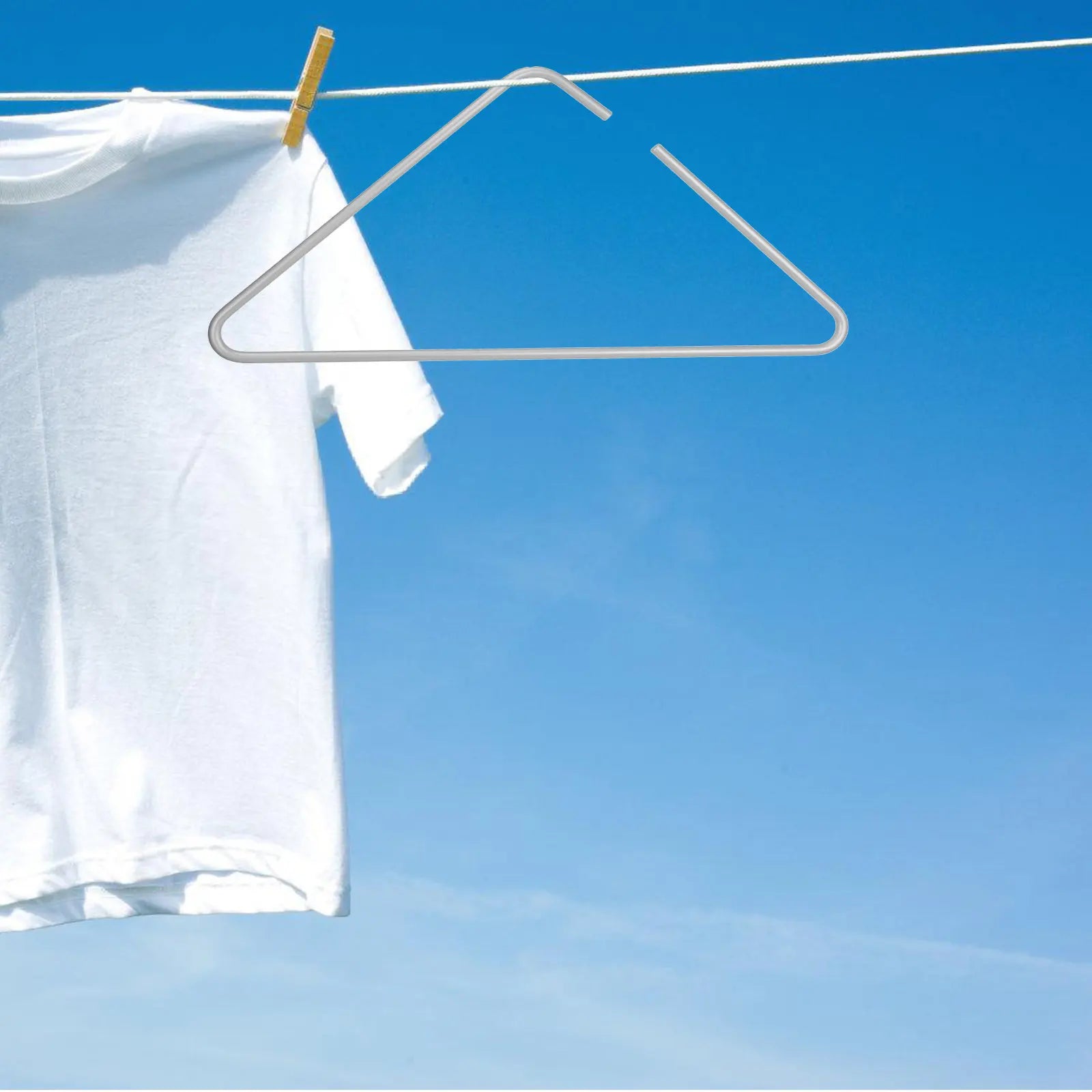 5Pcs Solid Metal Hangers Space Saving Open Clothes Organizer for Dresses Suits Jackets Pants Metal Open Hanger Peaceful Pleasures Health and Wellness