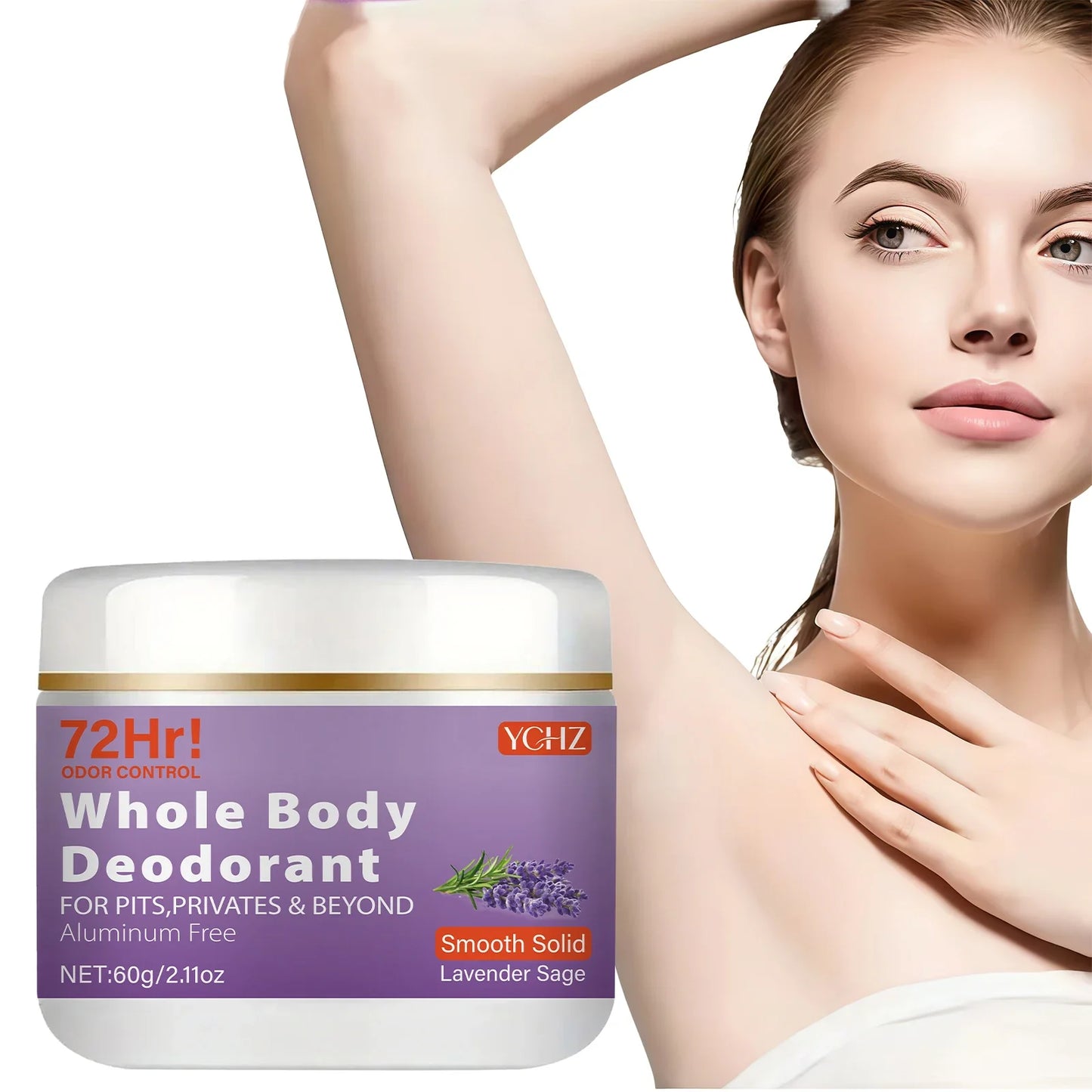 YCHZ Lavender & Sage Aluminum-Free 72-Hour Vegan Deodorant