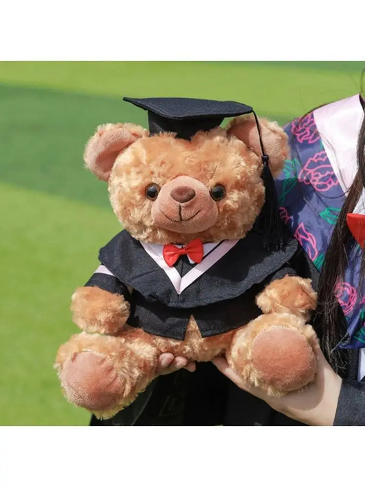 Graduation Plush Bear with Cap & Gown | 10.6" Stuffed Toy Graduation Plush Bear Peaceful Pleasures Health and Wellness