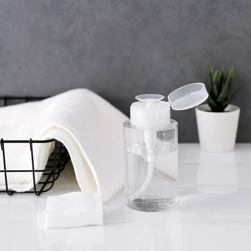 Refillable Press Pump Bottles 100/150/180ml | Nail & Makeup Refillable Pump Bottle Peaceful Pleasures Health and Wellness