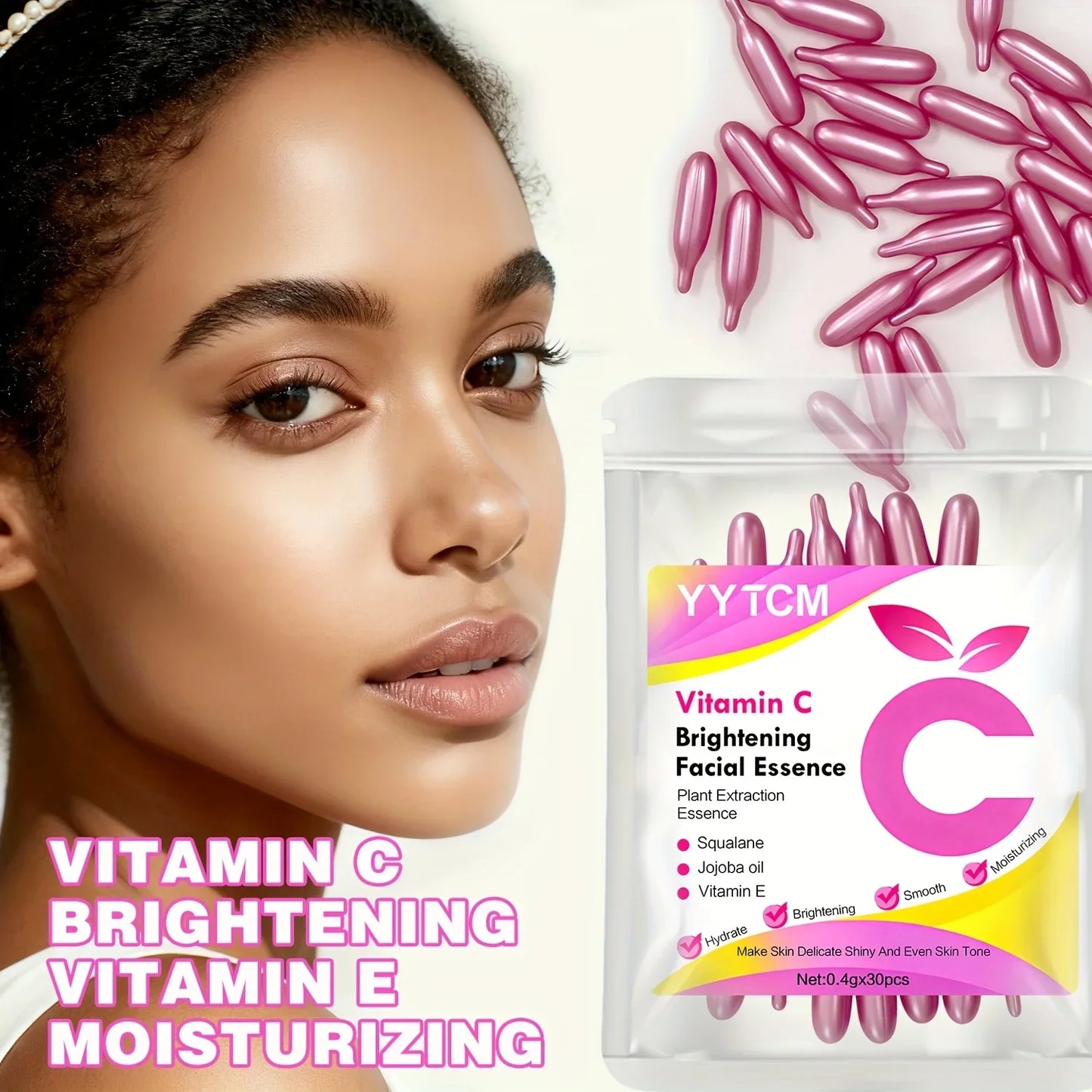 Vitamin C Brightening Capsule Essence – Squalane & Jojoba 30ct