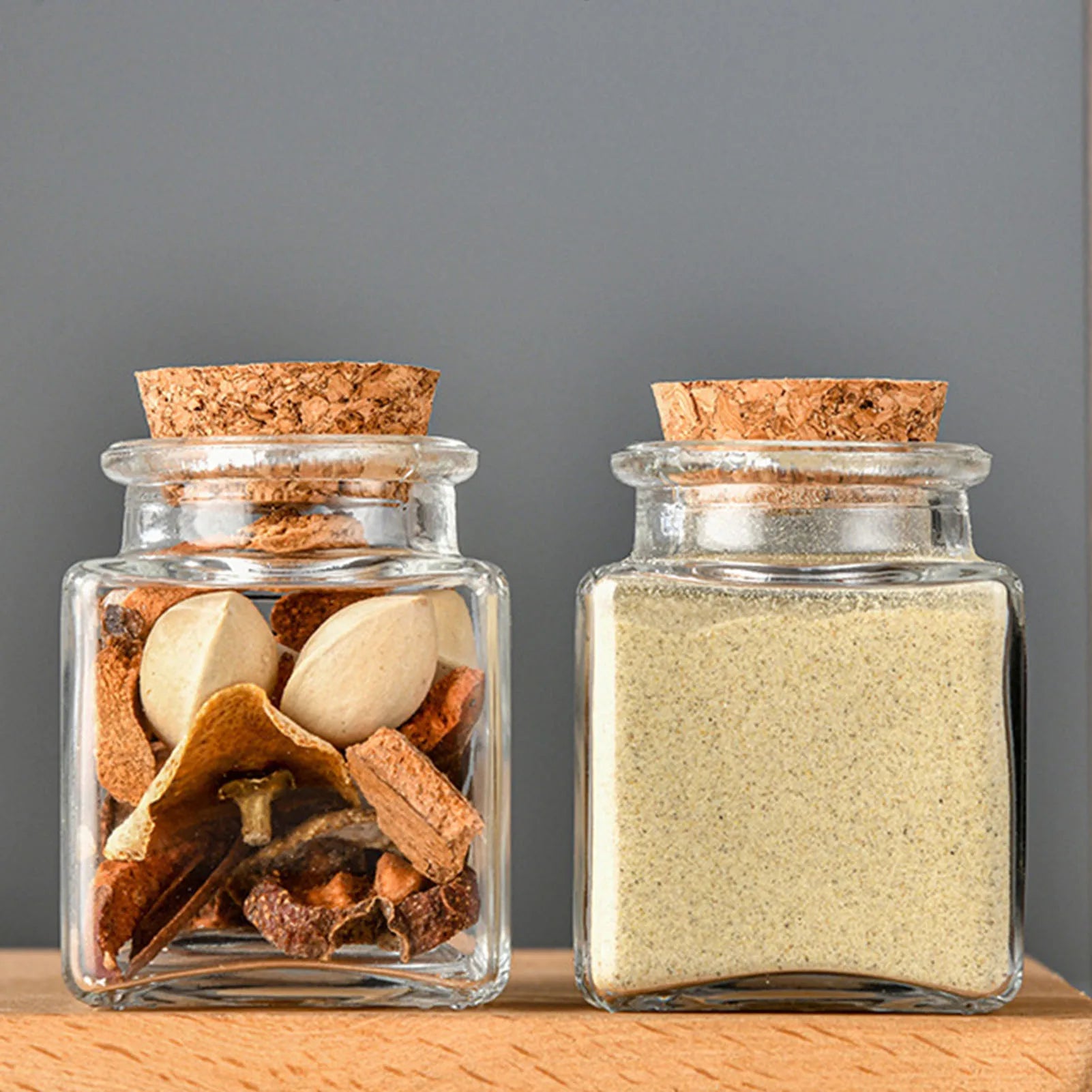 5/10pcs 50ml Clear Glass Bottles with Cork Spice Message Vials Empty Wish Bottle DIY Drifting Empty Tiny Jars Party Decorations Peaceful Pleasures Health and Wellness