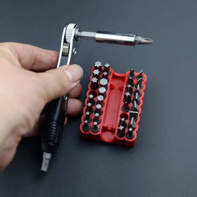 Gear Ratchet Screwdriver Narrow Space Gap Disassembly Tool L-shaped Right-angle Curved Cross-head Peaceful Pleasures Health and Wellness