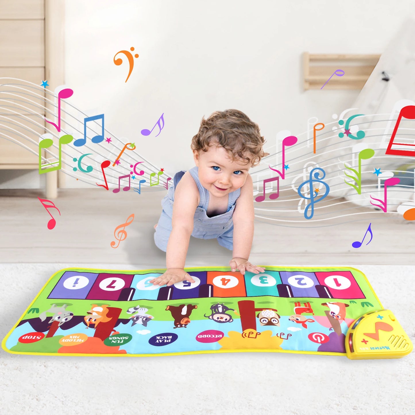 80 Kid Music Piano Mat Toddler Floor Baby Keyboard Dance 8 Animal