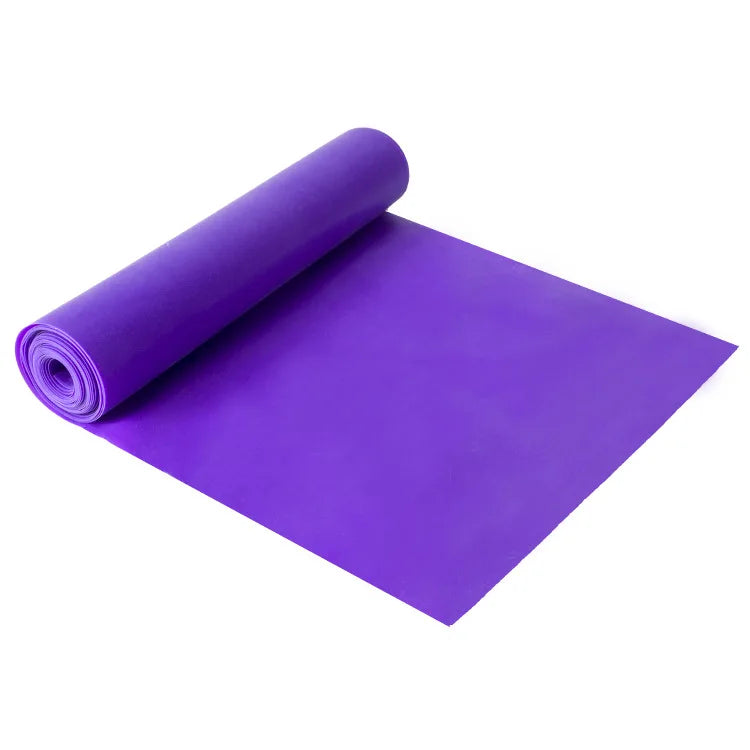 New Yoga Pilates Resistance Band - Long Elastic Stretch Band for Lower Body Strength Training Physical Therapy Home Gym Exercise Peaceful Pleasures Health and Wellness Purple 15X150CM