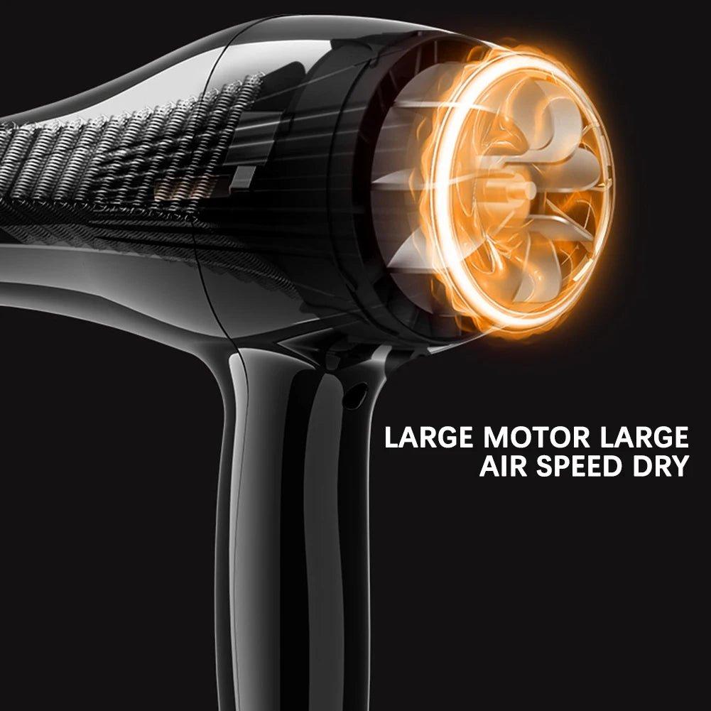 6 In 1 High-Powered Low Noise Hair Dryer Powerful Fast Dry Hot Cold Wind Hair Dryer For Home Travel Hair Styling Peaceful Pleasures Health and Wellness