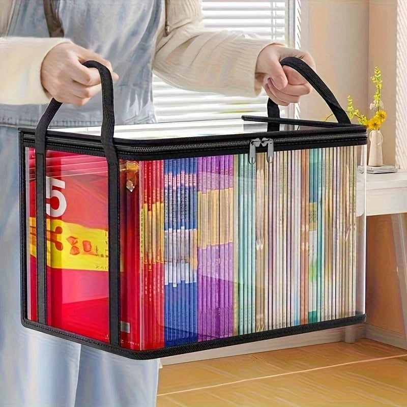 2-Pack Large Transparent Storage Boxes, Foldable and Space-Saving with Flip Lids, Large Rectangular Organizer Boxes with Front Lids and Covers, Space-Saving Design Suitable for Books, Clothes, Office, Home, Travel, Durable Pl Peaceful Pleasures Health and Wellness