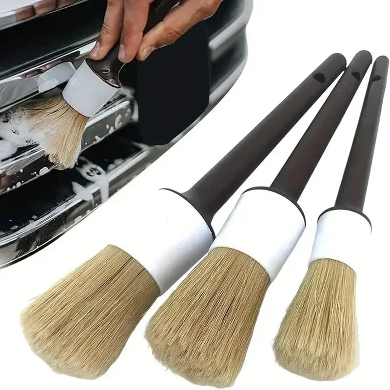 3-Piece Car Detailing Brush Set – Interior & Exterior Cleaning