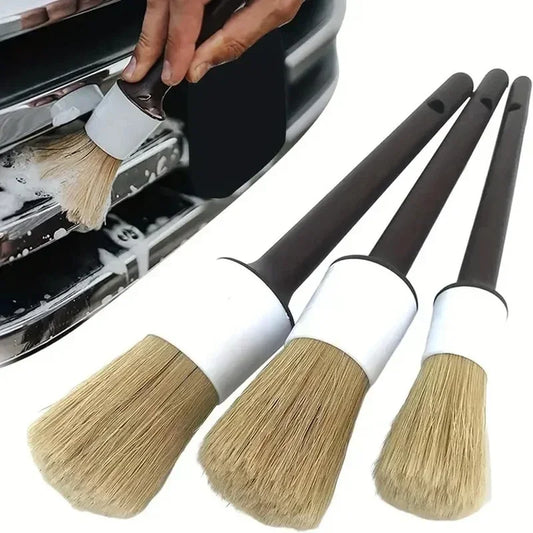 3-Piece Car Detailing Brush Set – Interior & Exterior Cleaning Car Detailing Brush Set Peaceful Pleasures Health and Wellness