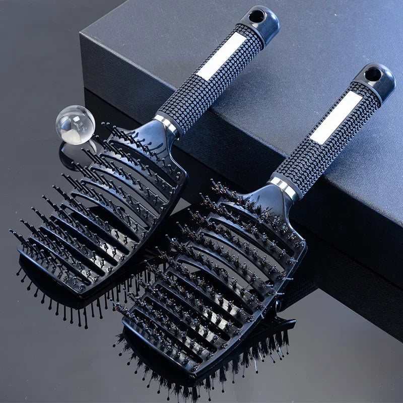 Hair Brush Scalp Massage Comb Hairbrush Bristle;Nylon Women Wet Curly Detangle Hair Brush for Salon Hairdressing Styling Tools Peaceful Pleasures Health and Wellness