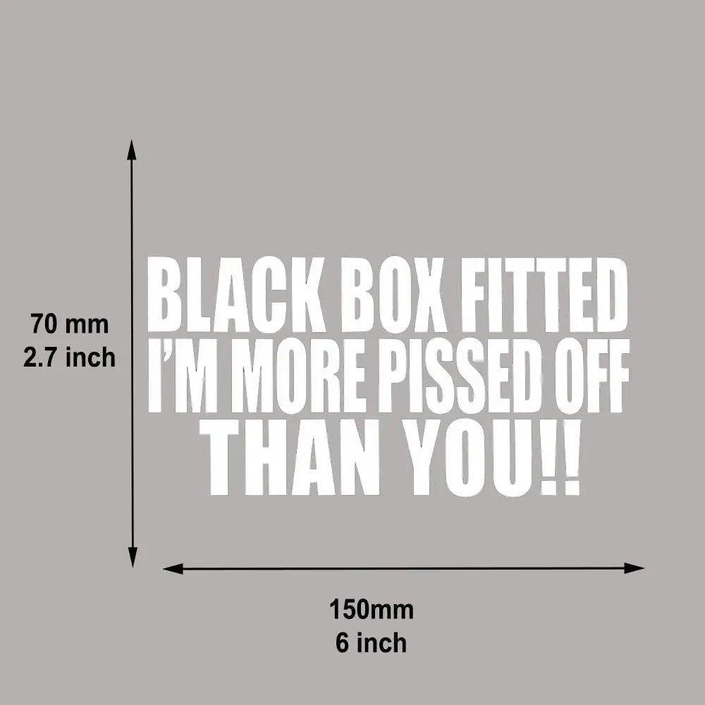 150 X 70mm Black Box Fitted Funny Car Decal Waterproof Vinyl Sticker Peaceful Pleasures Health and Wellness