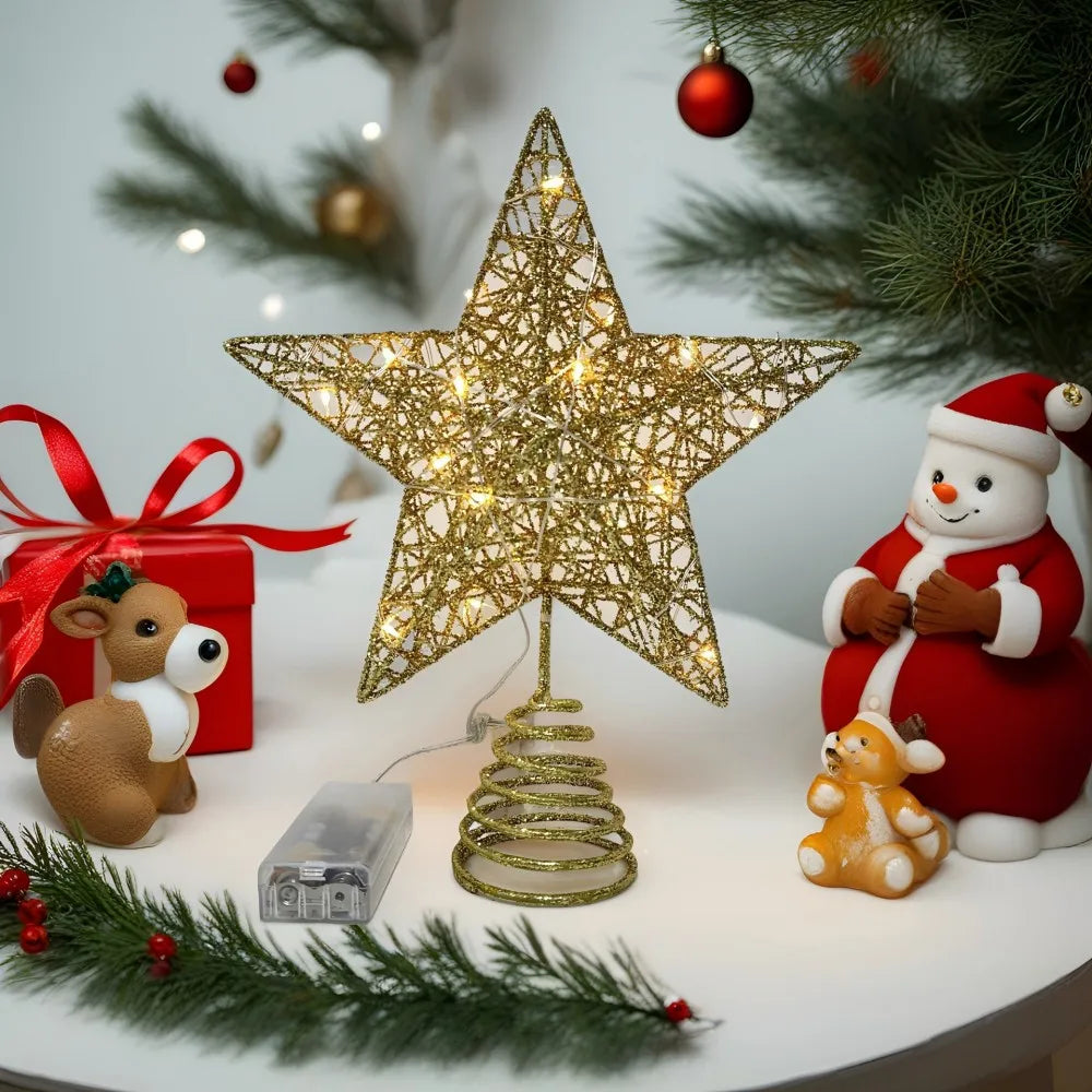 LED Star Christmas Tree Topper – Glowing DIY Ornament