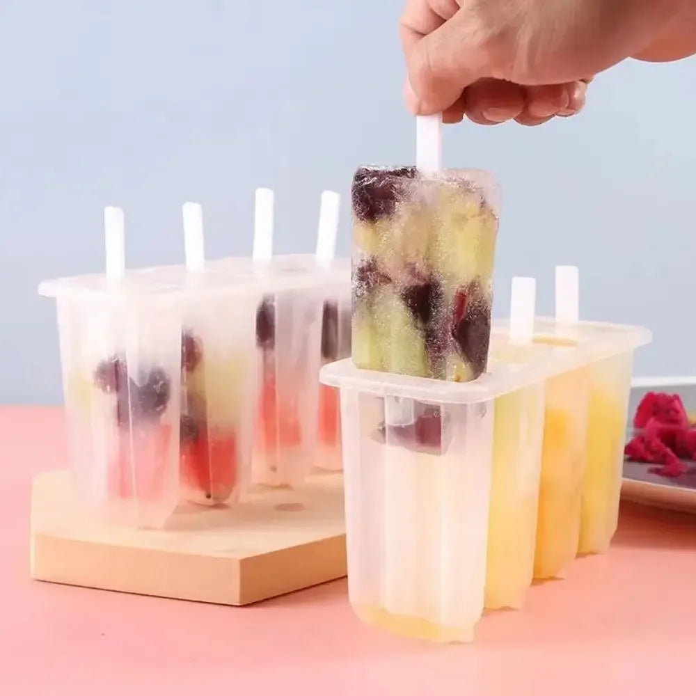 4-Link Popsicle Mold with Lid | Homemade Ice Lolly & Ice Cream Maker