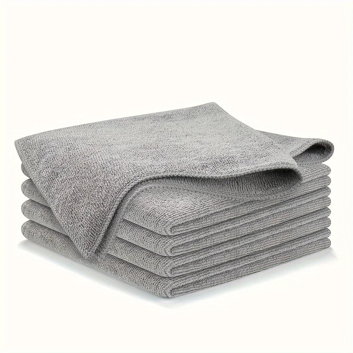 5/10/20pcs Kitchen Towel, Ultra-fine Fiber Light Gray Cleaning Cloth Set, Absorbent, Soft And Stain-removing Cloth Peaceful Pleasures Health and Wellness 5pcs