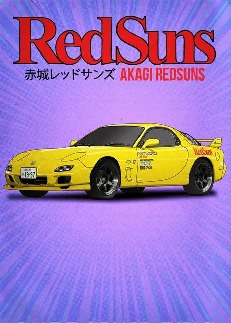Initial D AE86 Takumi Anime Canvas Wall Art | Drift Car Poster
