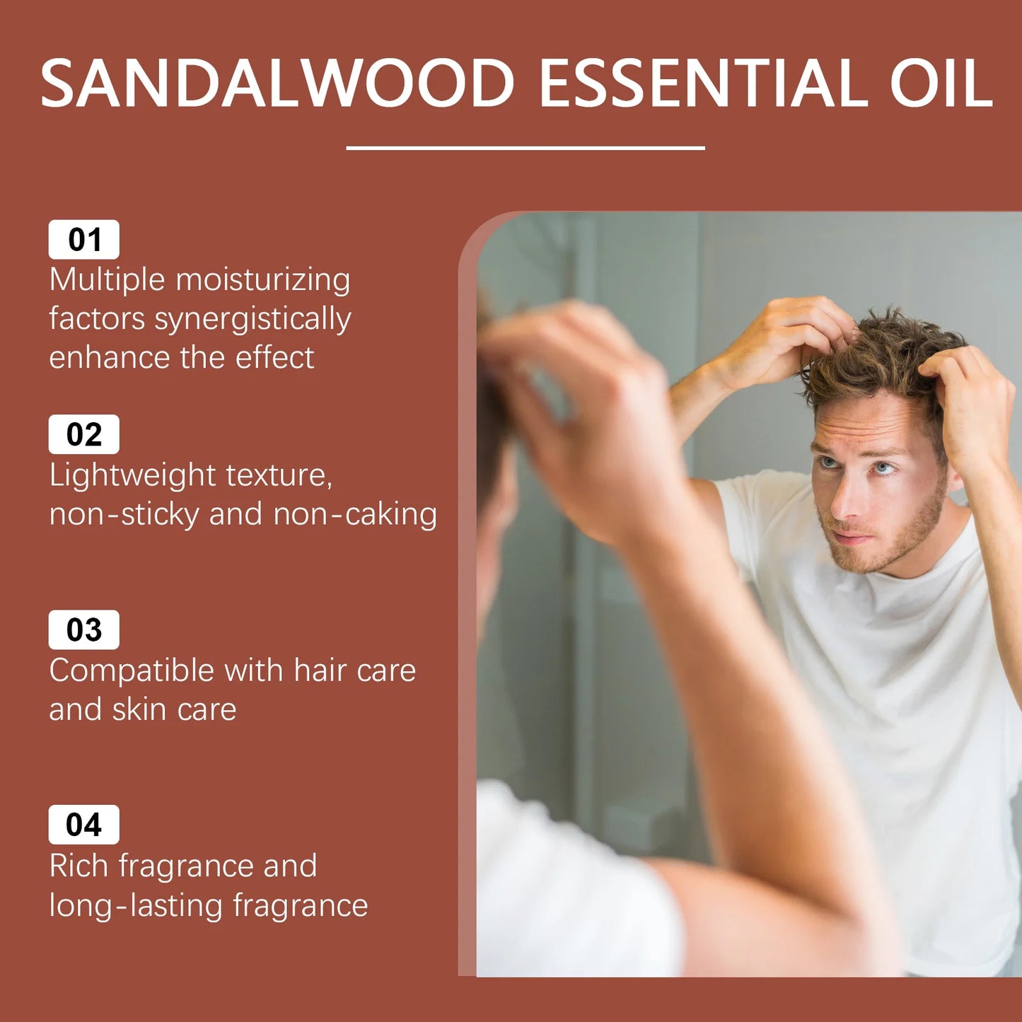 WIYUN Sandalwood Essential Oil – Hair & Body Moisturizer 50ml
