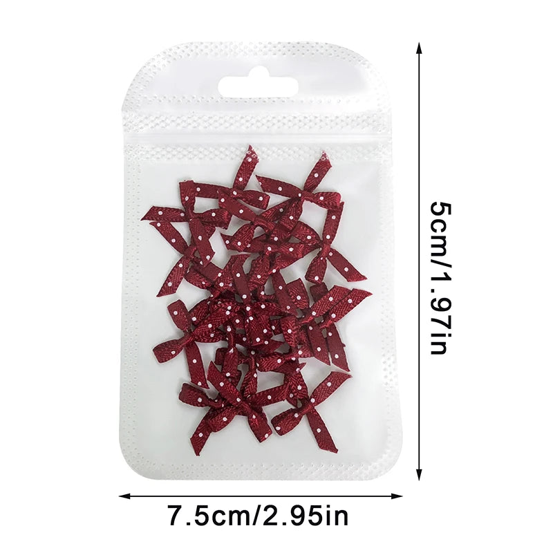 20Pcs Wave Dot Fabric Bowknot Bow Tie Charm Nail Art Jewelry Nail Ornament DIY Fairyism Nail Parts Accessories False Nails Decor Peaceful Pleasures Health and Wellness