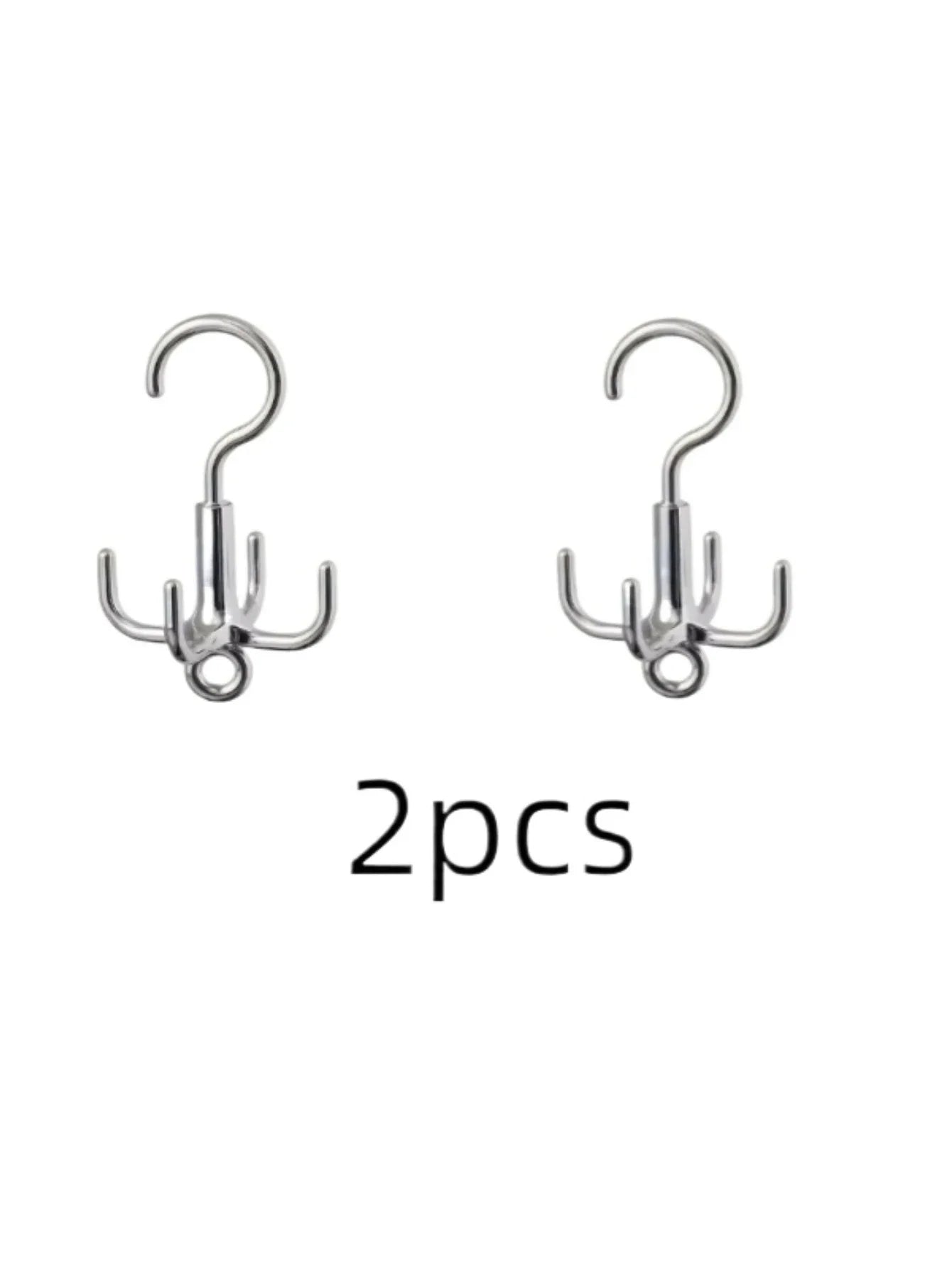 1/2 Pcs Four-claw Rotatable Hook Wardrobe Hanging Bag Belt Scarf Hat Storage Artifact Multifunctional Hanging Rack Storage Rack Peaceful Pleasures Health and Wellness 2pcs