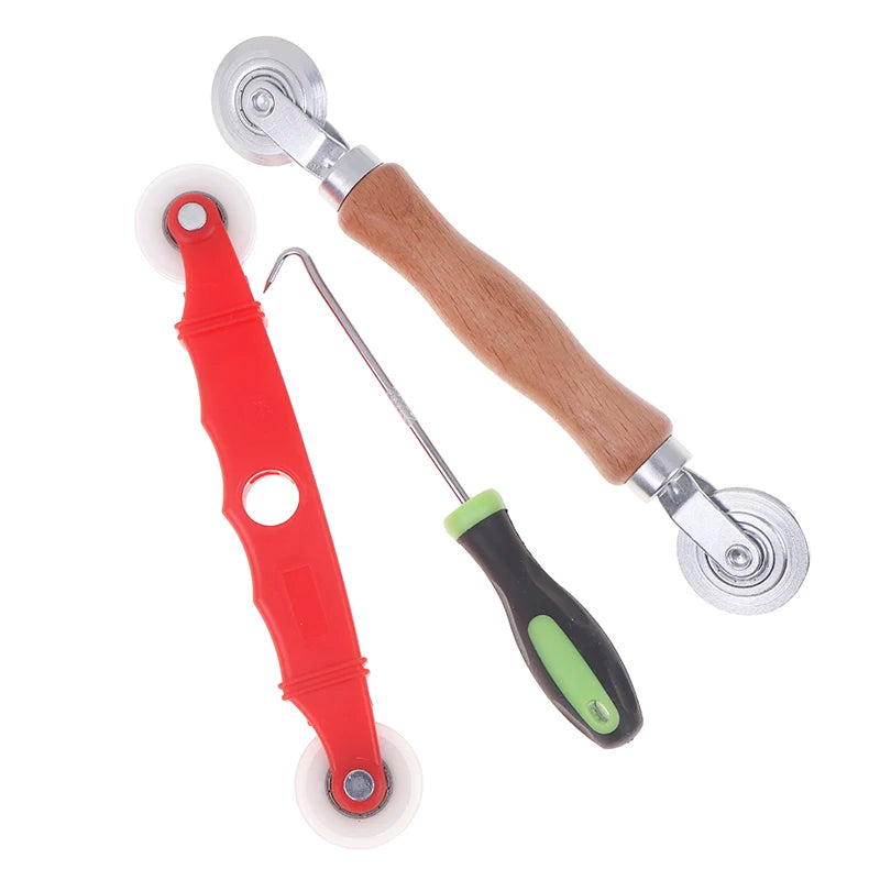 3pcs/set DIY Window Accessories Window Install Tools Press Screen Pulley Roller Repair Tool Screen Door Mesh Pressing Wheel Kit Peaceful Pleasures Health and Wellness Default Title