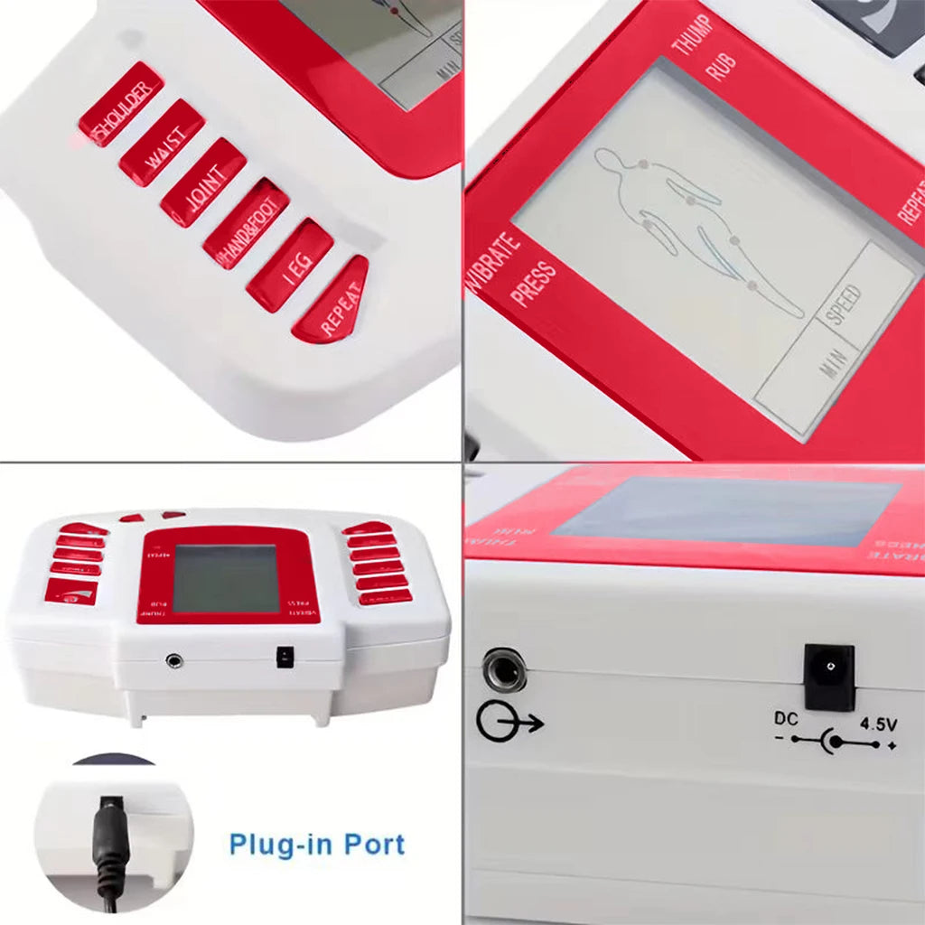 ortable Electronic Muscle Stimulator, Dual Output Unit with 4 Pads for Back, Shoulder, Leg, Making It a Perfect Gift for Family Peaceful Pleasures Health and Wellness