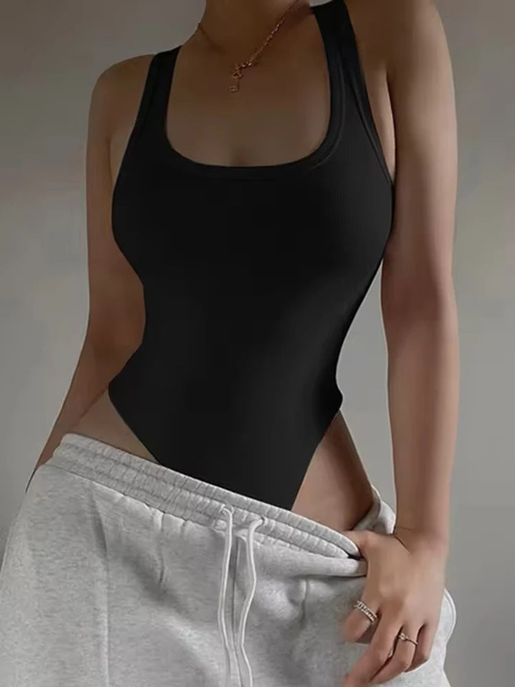 Women's Off Shoulder Halter Knit Bodysuit | Sexy Clubwear Top