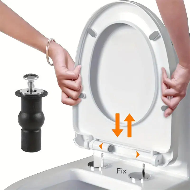 2/4Pcs M6 Toilet Seat Fixing Bolts Rubber Expansion Screws with Nuts for Bathroom Toilet Seat Installation Replacement Parts Peaceful Pleasures Health and Wellness
