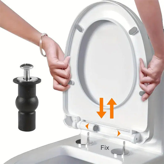 2/4Pcs M6 Toilet Seat Fixing Bolts Rubber Expansion Screws with Nuts for Bathroom Toilet Seat Installation Replacement Parts Peaceful Pleasures Health and Wellness